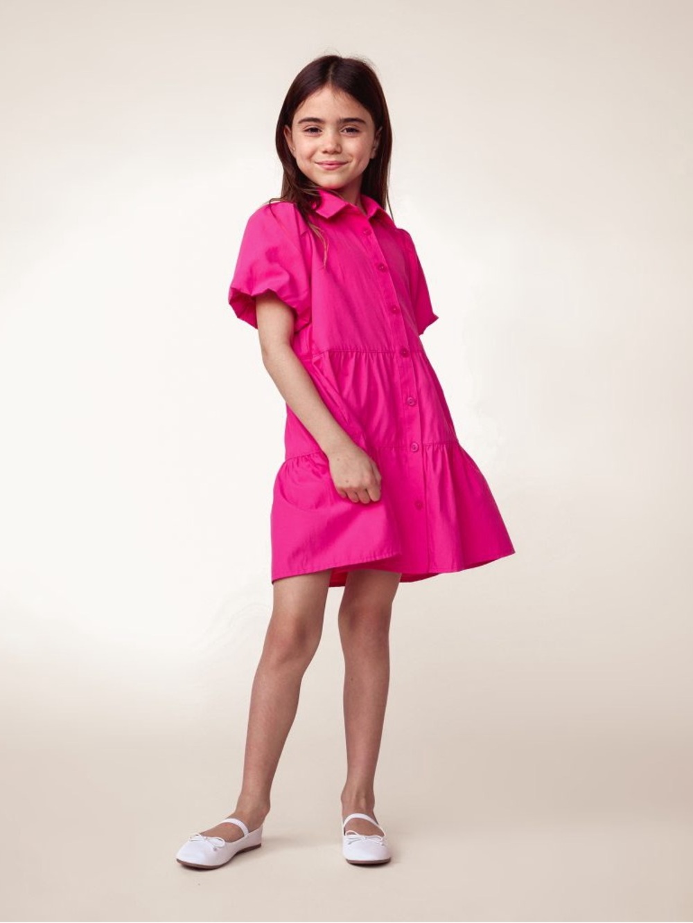 Brochu Walker Havana Mini Dress Hot Pink Premium Touch Fabric Girls 10